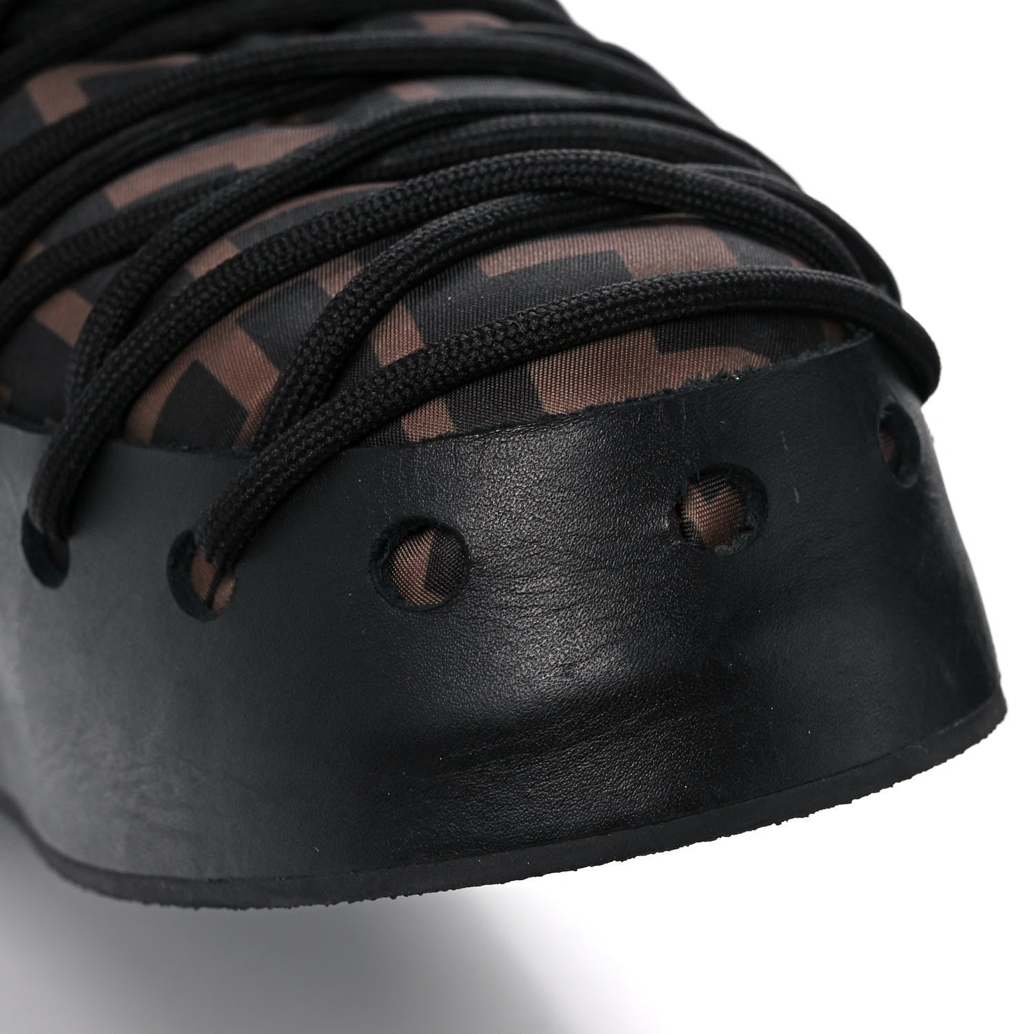 Fendi Nylon Rubber FF Moon Boots 39 Tobacco Black 12 of 13