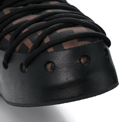 Fendi Nylon Rubber FF Moon Boots 39 Tobacco Black 12 of 13