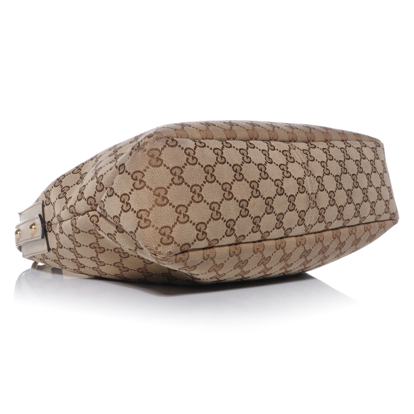 Monogram Medium Horsebit Chain Hobo White