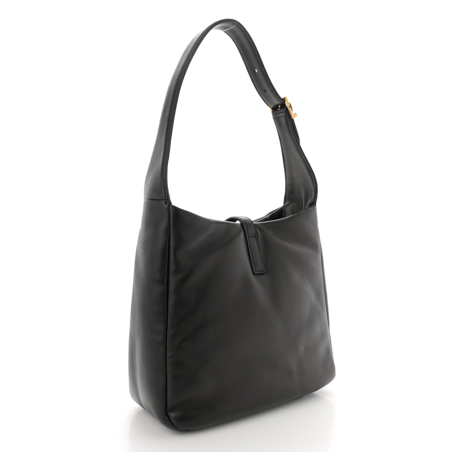 Padded Lambskin Small Le 5 A 7 Supple Hobo Black