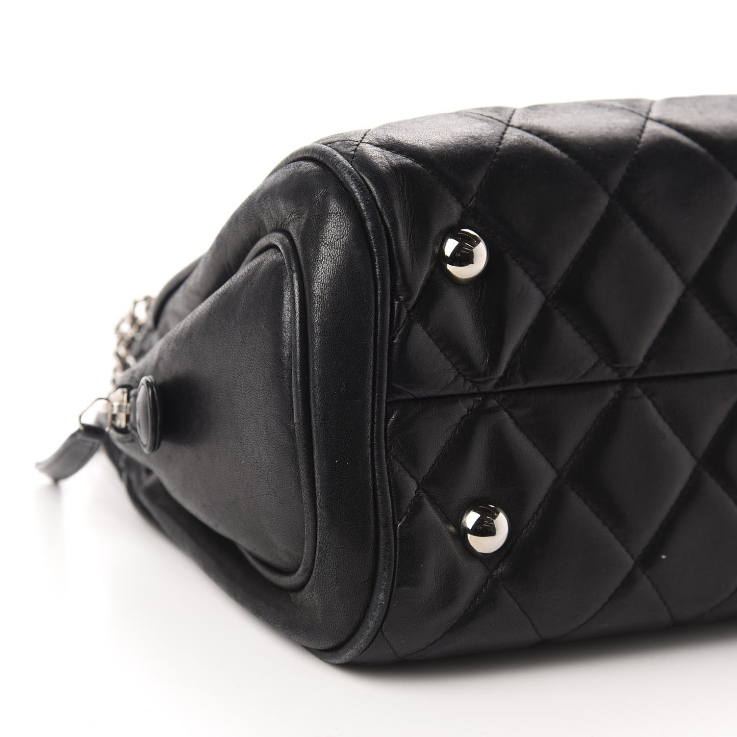 Lambskin Bijoux Chain Shopping Tote Black
