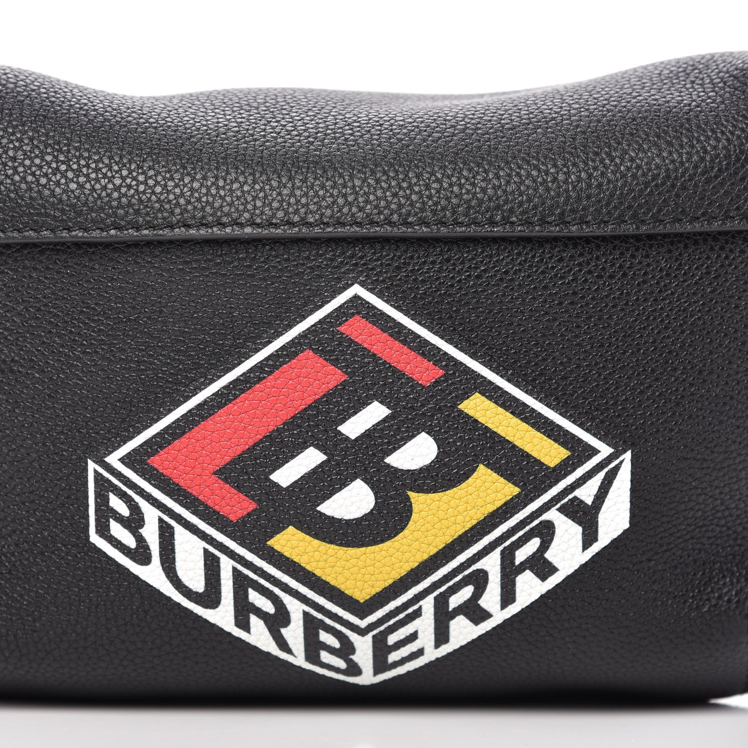 Burberry Grainy Calfskin Logo Graphic Sonny Bum Bag Black 9 of 9