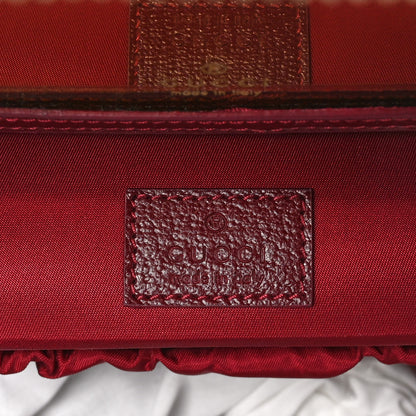 Gucci GG Supreme Monogram Ancora Calfskin Vanity Cosmetic Case Beige Ebony Rosso 6 of 10