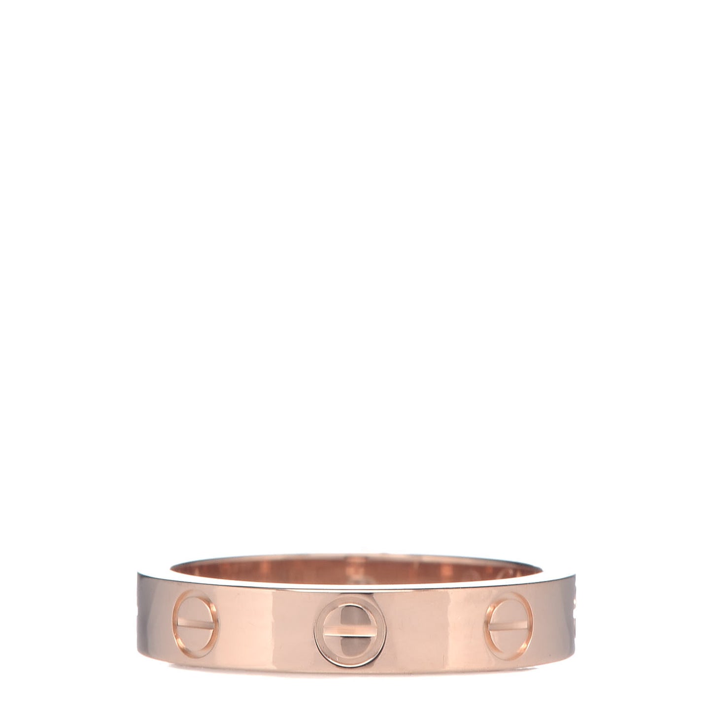 18K Pink Gold Diamond .23ct LOVE Solitaire Engagement Ring 50 5.25