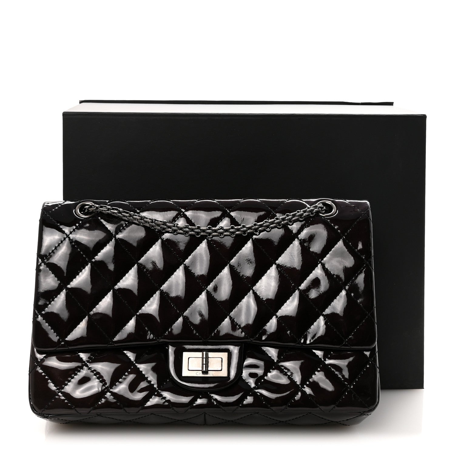 Chanel Patent Quilted 2.55 Reissue 227 Flap Prune 11 of 11