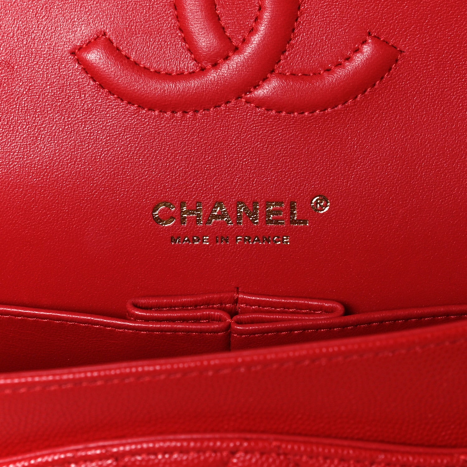 Chanel Caviar Quilted Medium Double Flap Red 6 of 11