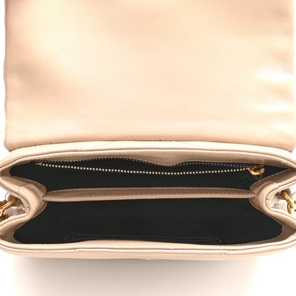 Saint Laurent Calfskin Y Quilted Monogram Toy Loulou Crossbody Bag Latte 5 of 11