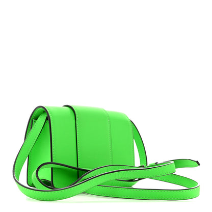 Versace Calfskin Rubber Medusa Shoulder Bag Lime 3 of 12