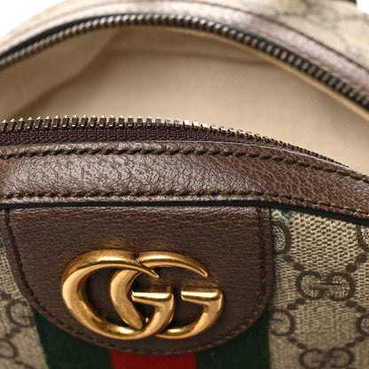 Gucci GG Supreme Monogram Calfskin Web Small Ophidia Day Backpack Beige Ebony New Acero 11 of 11