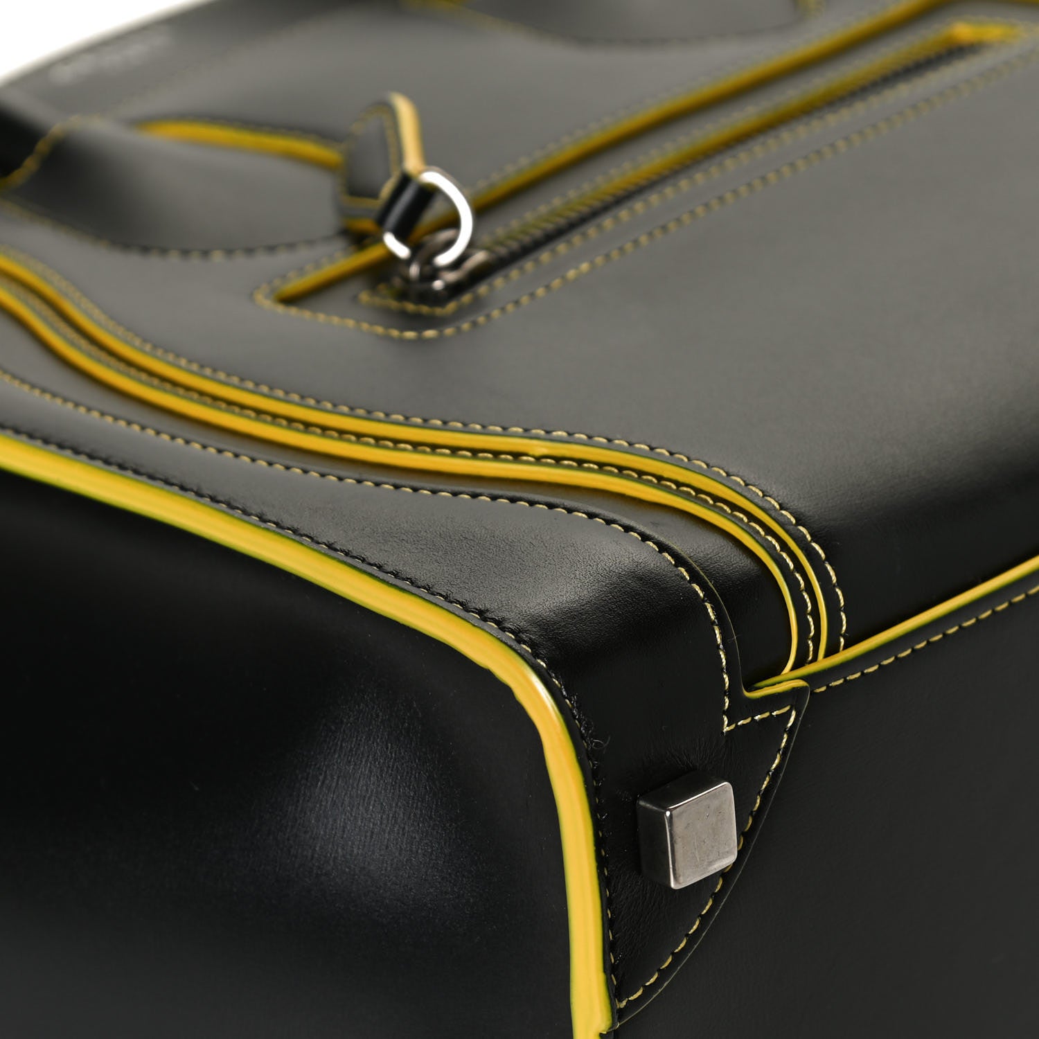 Celine Satin Calfskin Debossed Micro Luggage Black 10 of 13