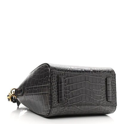Givenchy Calfskin Crocodile Embossed Mini Antigona Storm Grey 4 of 12