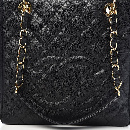 Chanel Caviar Quilted Petit Shopping Tote PST Black 10 of 11