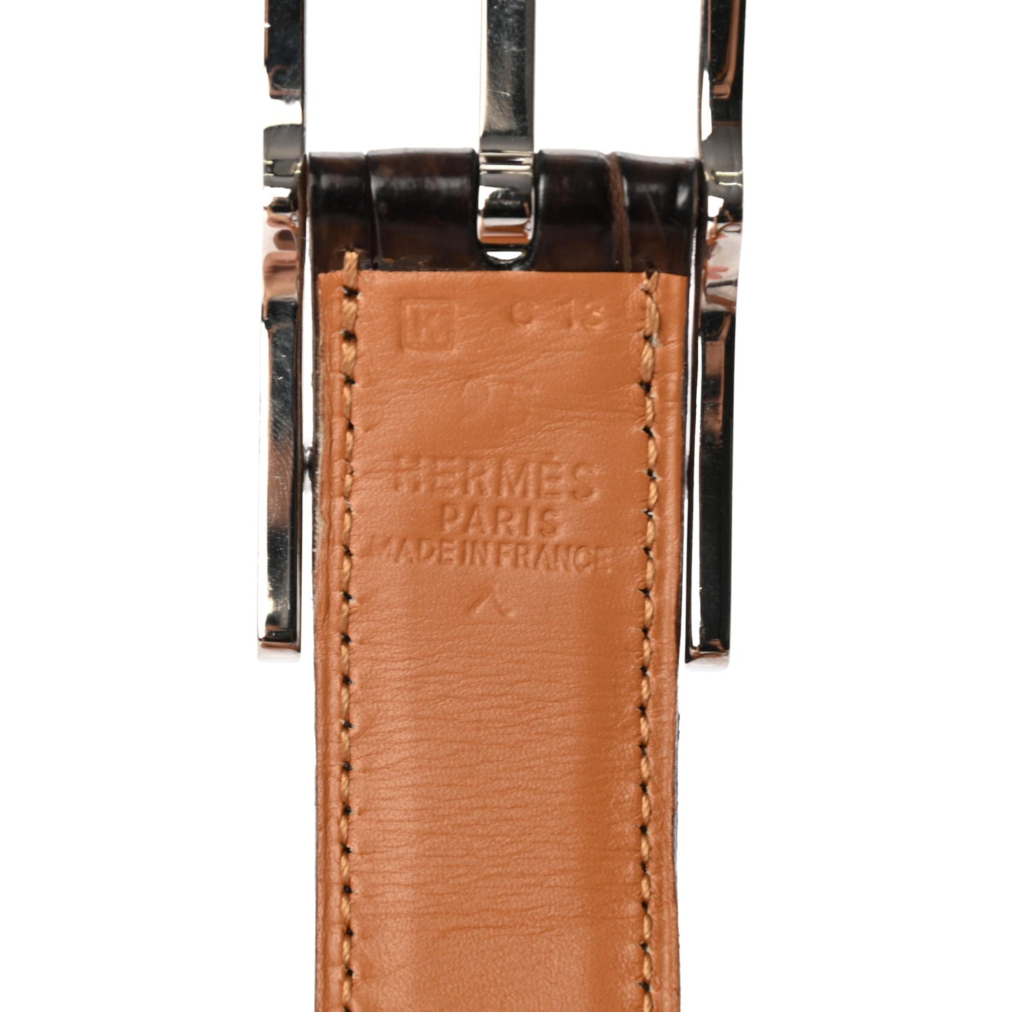 Matte Porosus Crocodile 32mm Belt 95 Chocolate