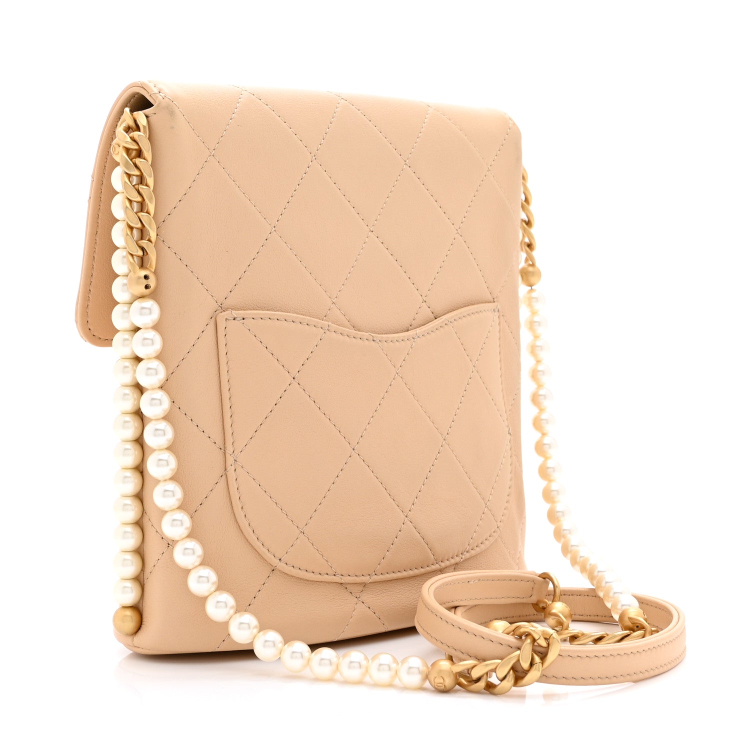 Chanel Calfskin Quilted Pearl Small Hobo Bag Beige 3 of 10