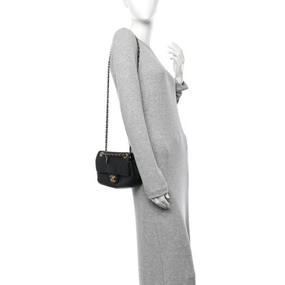 Chanel Calfskin Surpique Chevron Small Flap Black 2 of 10