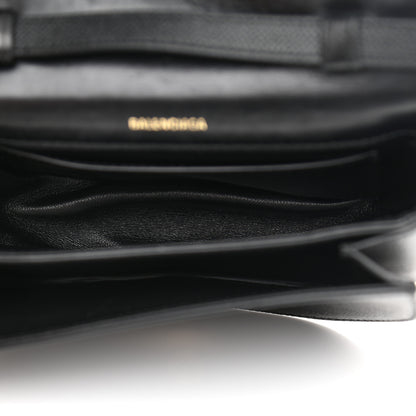Balenciaga Grained Calfskin Logo Print Ville Day Bag XS Black 5 of 10