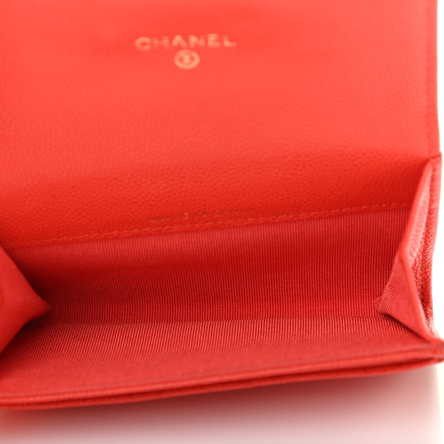 Chanel Caviar Quilted Flap Card Holder Orange 5 of 8