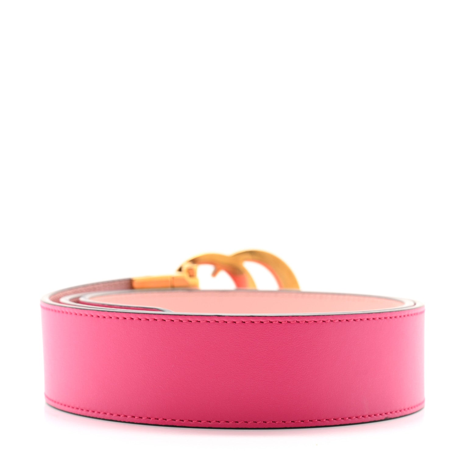 Gucci Plutone Calfskin 37mm GG Marmont Reversible Belt 90 36 Fuschia Pink 3 of 10