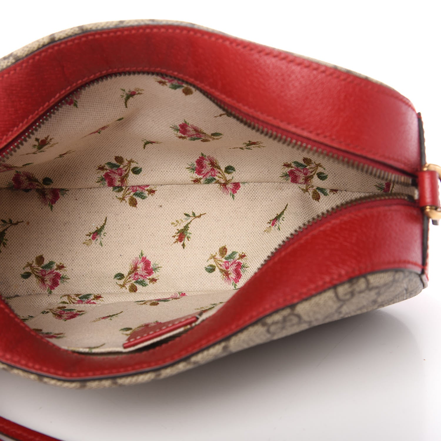 Gucci GG Supreme Monogram Web Neo Vintage Shoulder Bag Beige Red 5 of 10