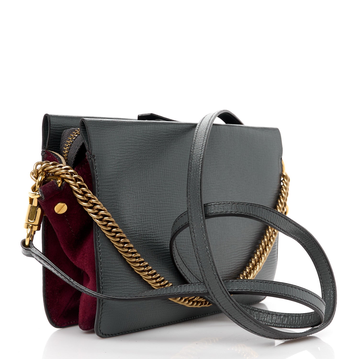 Givenchy Sugar Goatskin Cross 3 Crossbody Bag Dark Grey 3 of 12