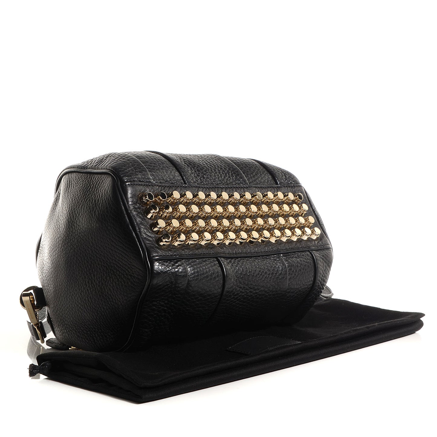 Pebbled Lambskin Rockie Black w Pale Gold Hardware