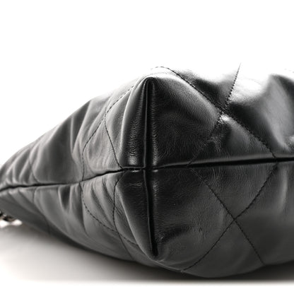 Chanel Shiny Calfskin Quilted Small Chanel 22 Black 9 of 10