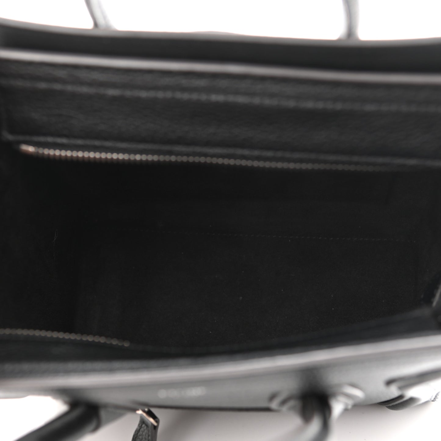 Drummed Calfskin Nano Luggage Black