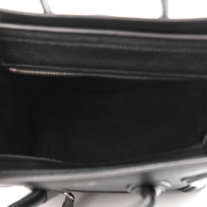Celine Drummed Calfskin Nano Luggage Black 5 of 12