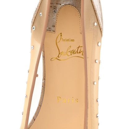 Christian Louboutin Crystal Strass Follies Flats 37.5 Silver 7 of 8