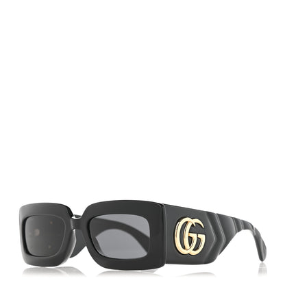 Gucci Acetate Rectangular Sunglasses GG0811S Black 1 of 9