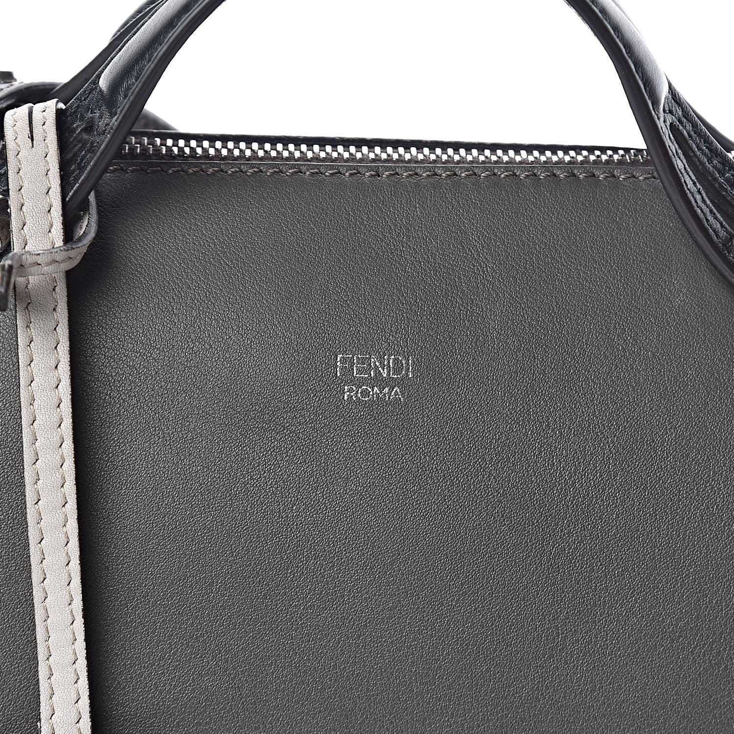Fendi Vitello Dolce 4 Color Medium By The Way Boston Bag Carbone Grigio Polvere Multicolor 8 of 12