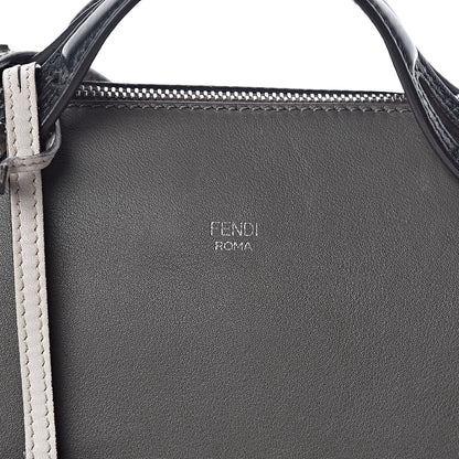 Fendi Vitello Dolce 4 Color Medium By The Way Boston Bag Carbone Grigio Polvere Multicolor 8 of 12
