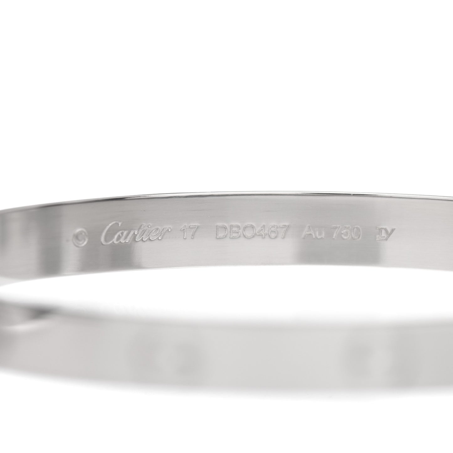 18K White Gold LOVE Bracelet 17