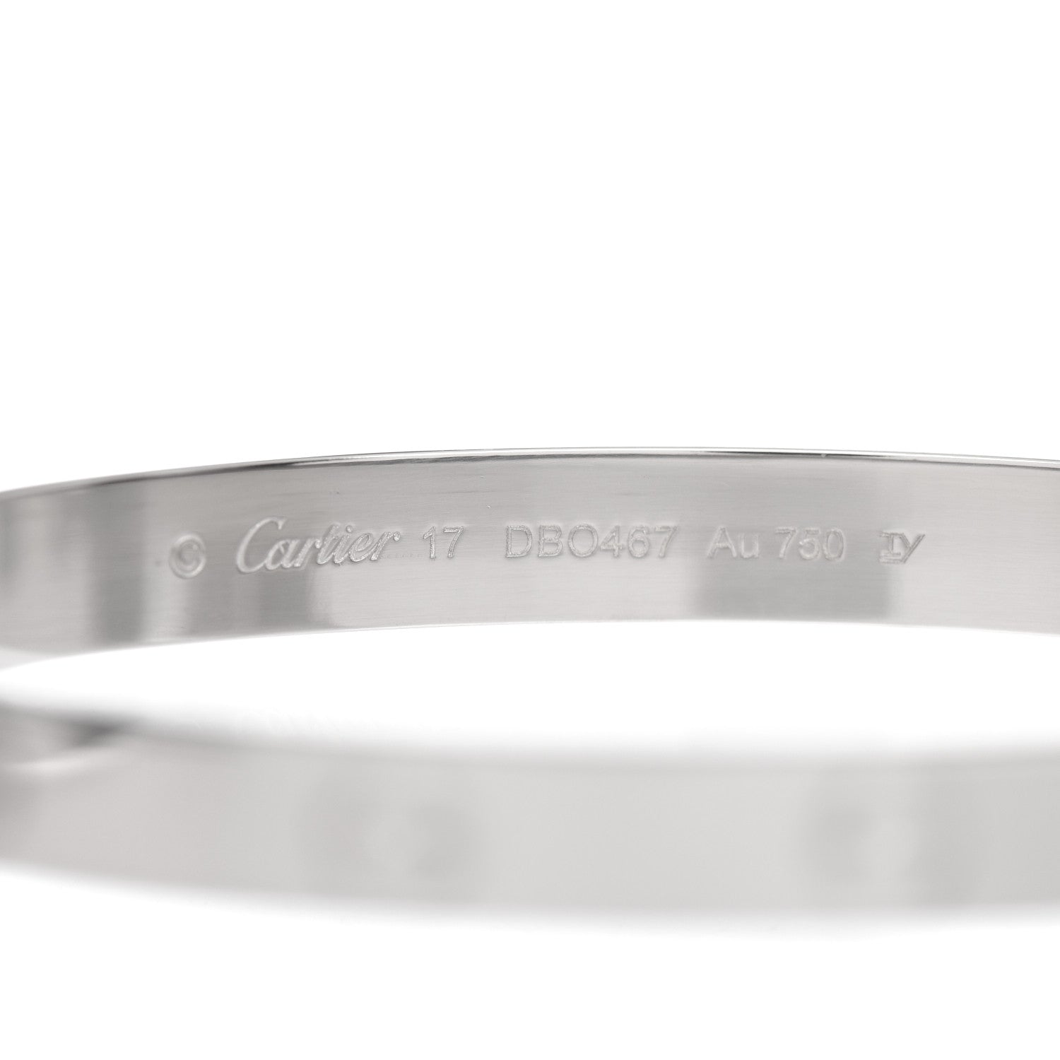 Cartier 18K White Gold LOVE Bracelet 17 4 of 5