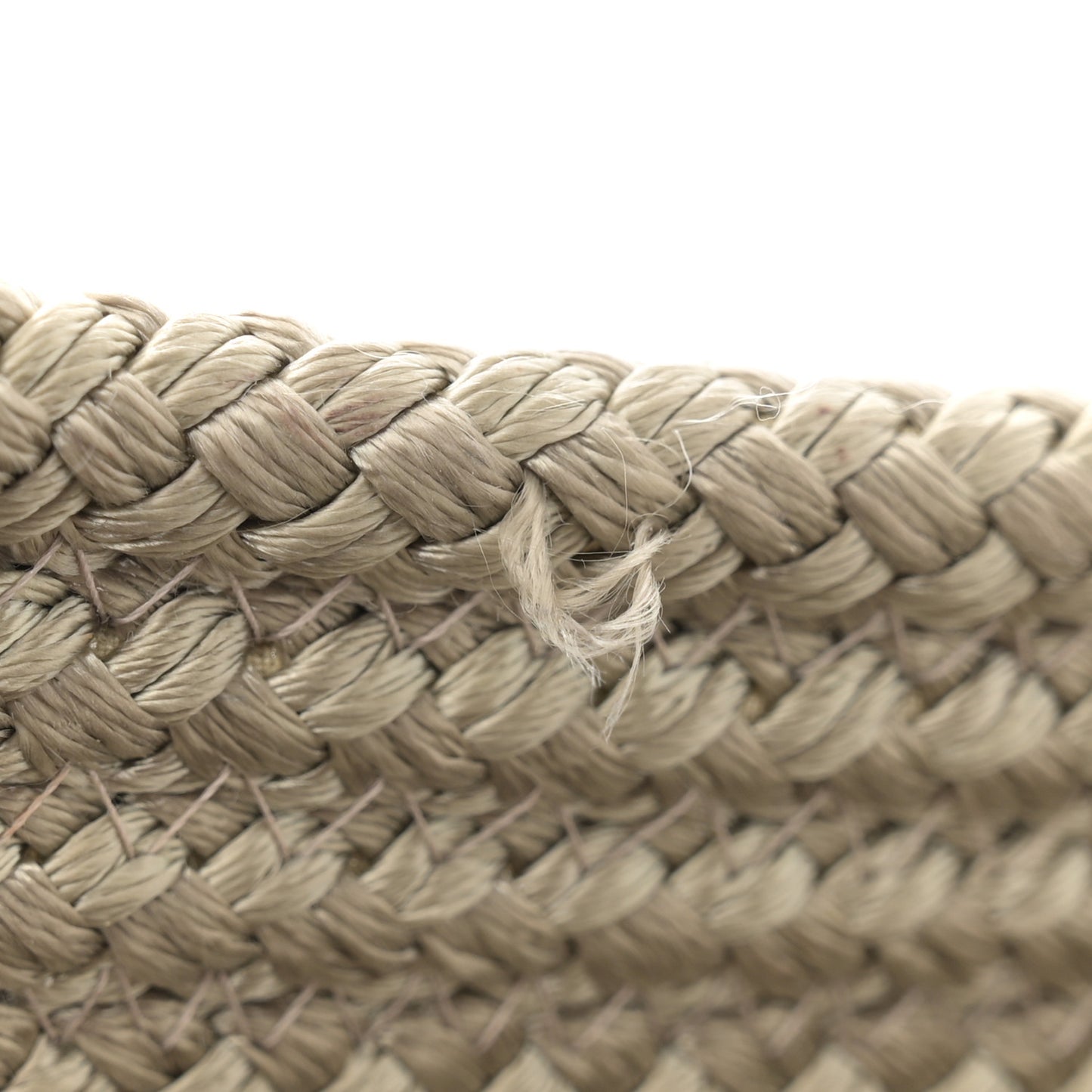 Nylon Lambskin Woven Small Ibiza Basket Kaki