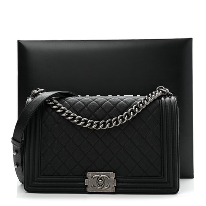 Chanel Caviar Quilted New Medium Boy Flap Black 11 of 11