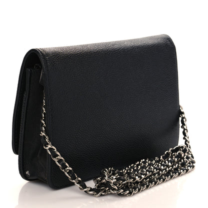 Chanel Caviar Timeless CC Wallet On Chain WOC Black 3 of 13