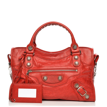 Balenciaga Agneau Giant 21 Silver Hardware City Rouge Coquelicot 1 of 8