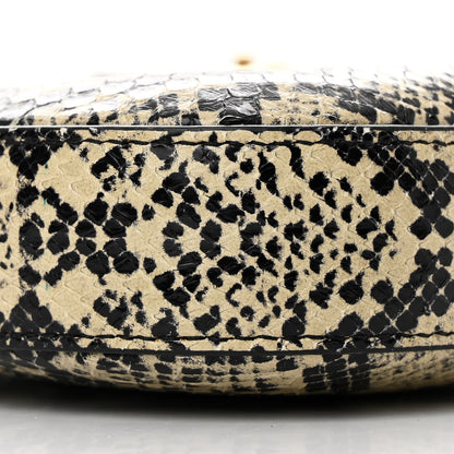 Gucci Snakeskin Small Jackie 1961 Hobo Black Beige 9 of 12