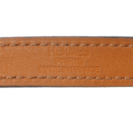 Hermes Chamonix Leather Kelly Double Tour Bracelet Small Chocolate 5 of 5