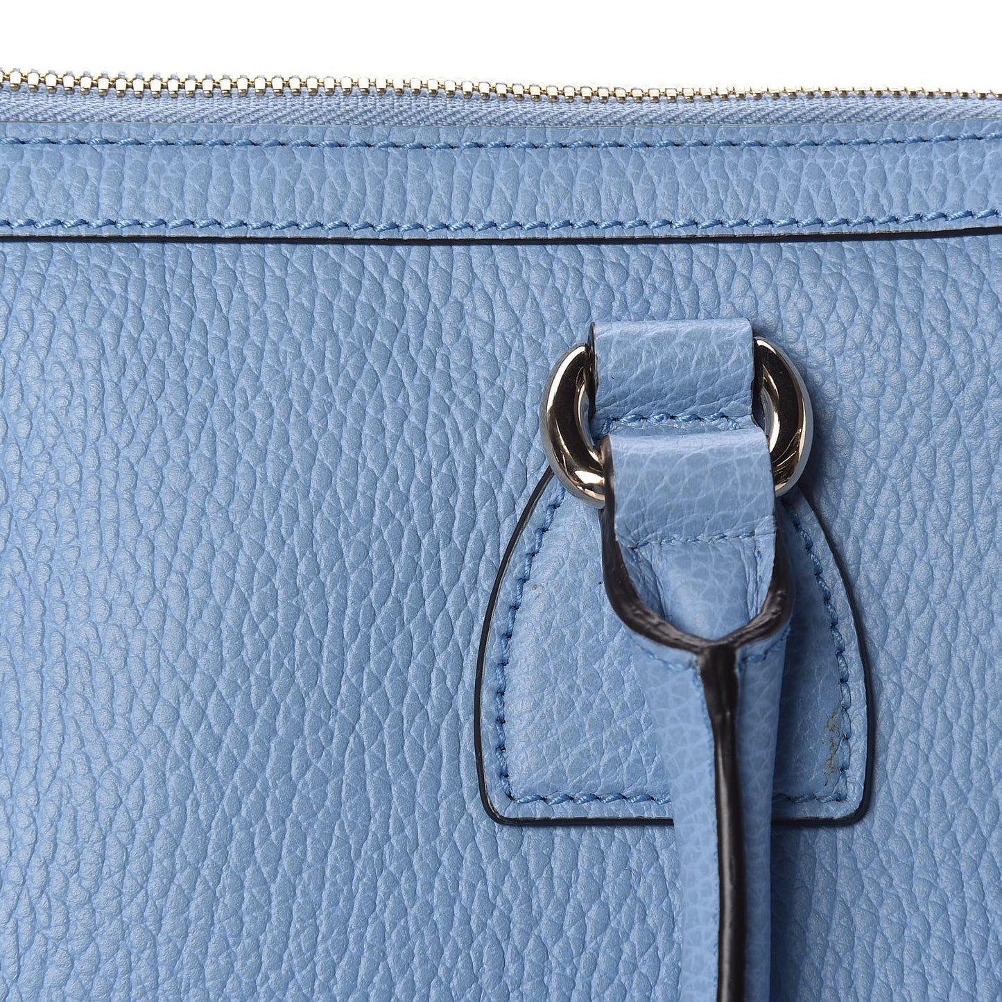 Dollar Calfskin GG Charm Satchel Mineral Blue