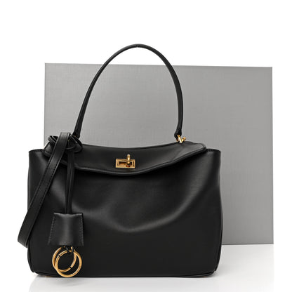 Balenciaga Natural Smooth Calfskin Small Rodeo Top Handle Handbag Black 10 of 10