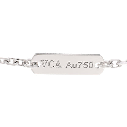 Van Cleef & Arpels 18K White Gold Diamond Vintage Alhambra Pendant Necklace 4 of 6