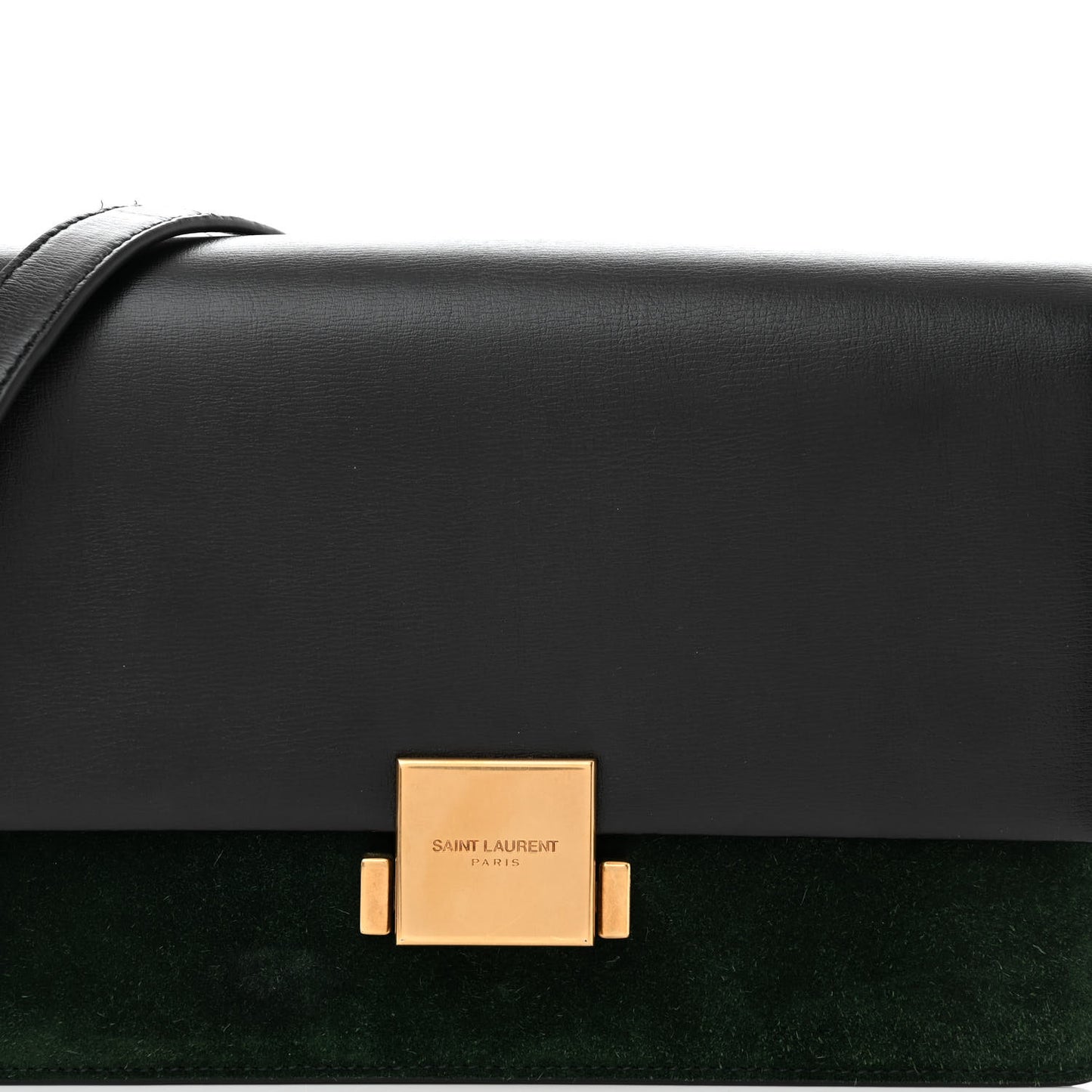 Smooth Calfskin Suede Medium Bellechasse Dark Green