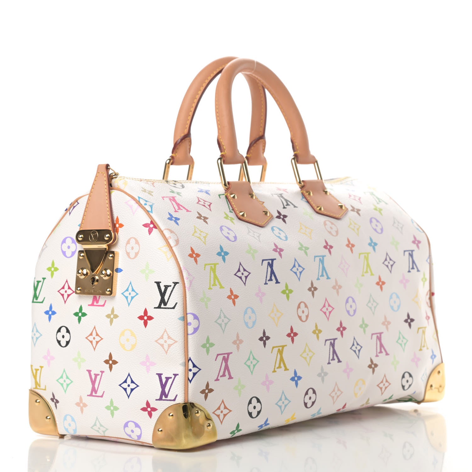 Louis Vuitton Monogram Multicolor Speedy 40 White 3 of 12