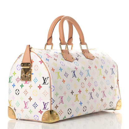 Louis Vuitton Monogram Multicolor Speedy 40 White 3 of 12