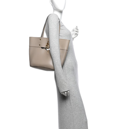 Chloe Calfskin Medium Aby Lock and Key Tote Bag Motty Grey 2 of 11