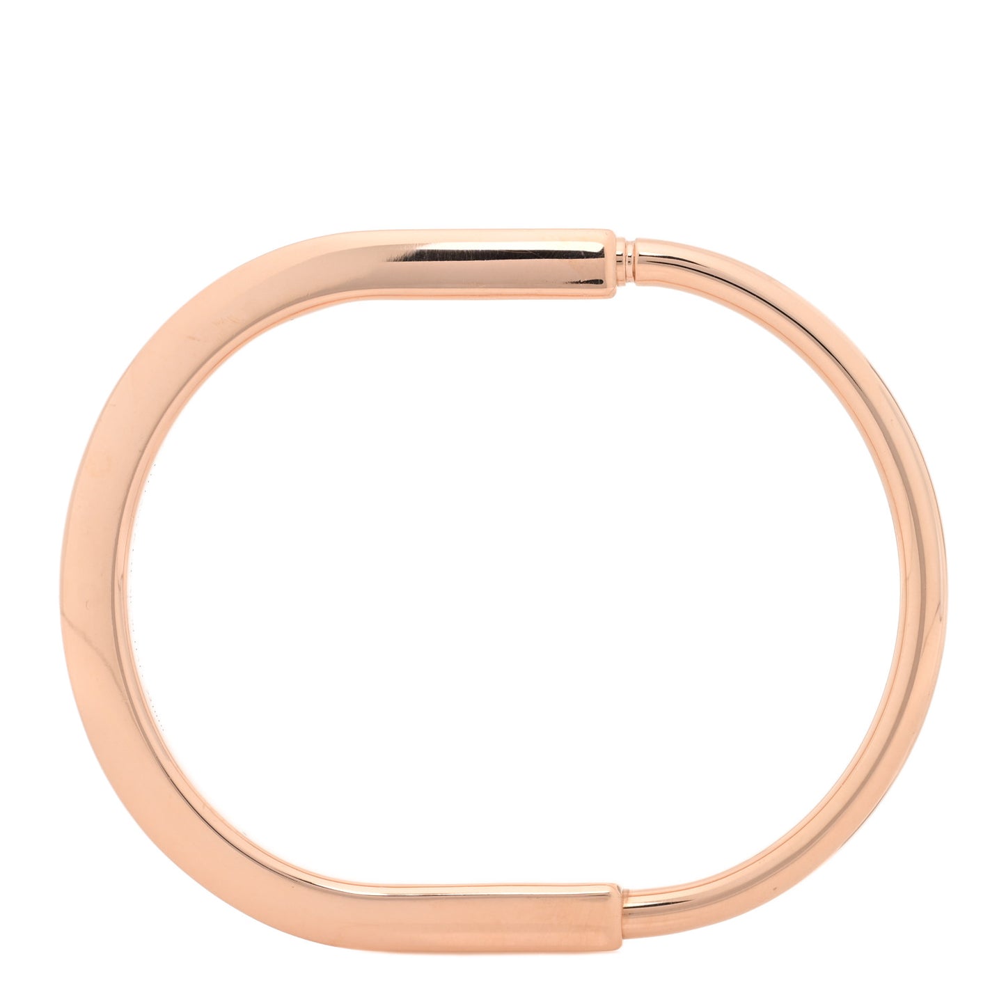 18K Rose Gold Tiffany Lock Bangle Bracelet