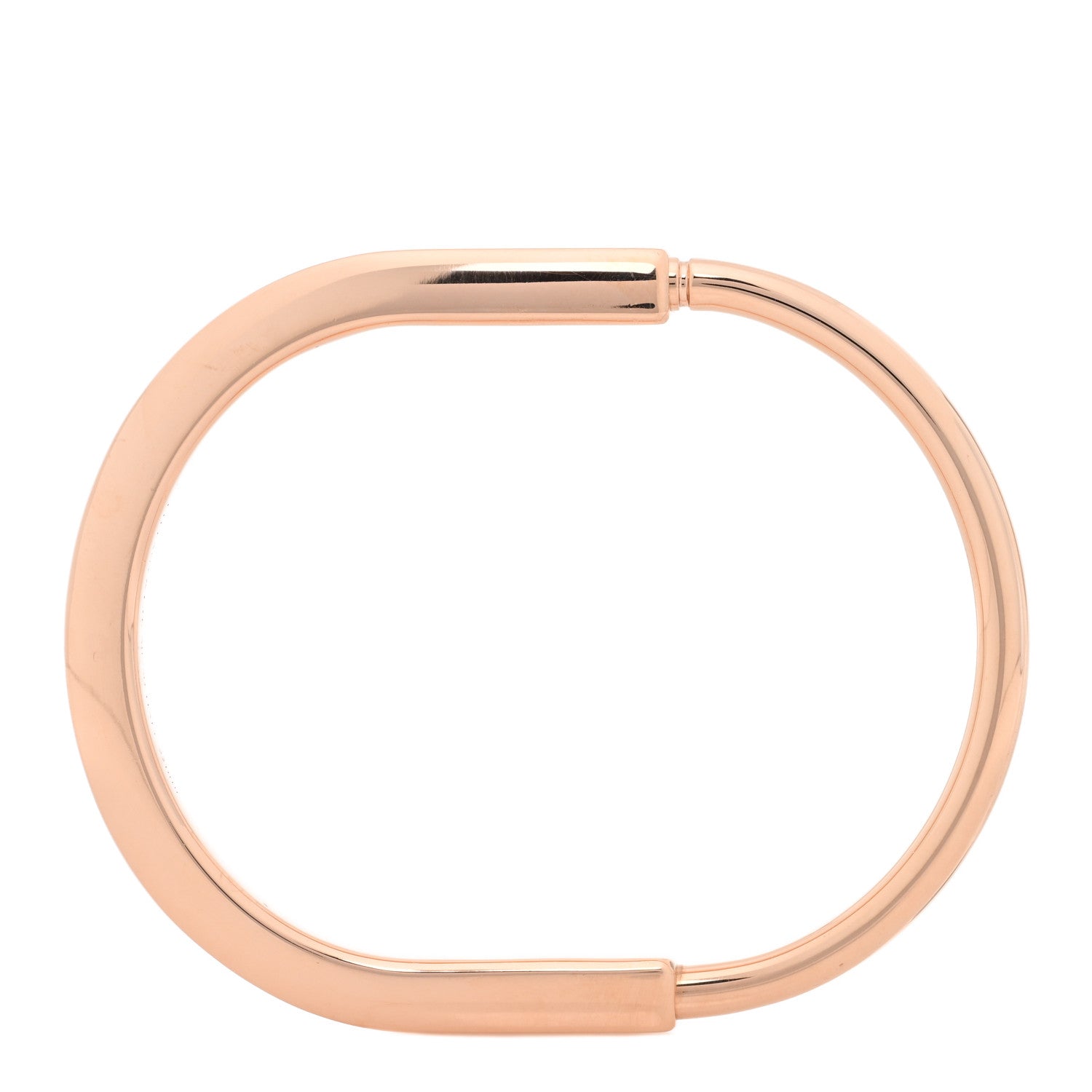 Tiffany 18K Rose Gold Tiffany Lock Bangle Bracelet 4 of 5