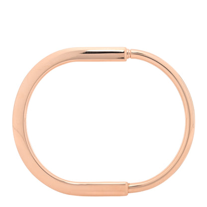 Tiffany 18K Rose Gold Tiffany Lock Bangle Bracelet 4 of 5